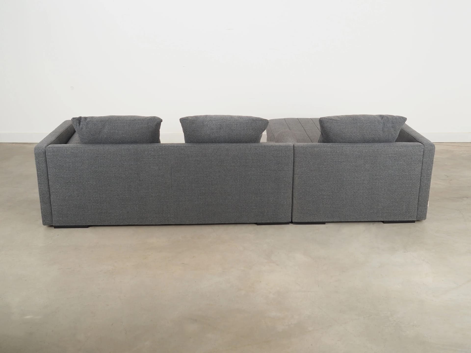 Narożnik, skandynawski design, szary, tkanina, Polska, lata 2000. - 23703