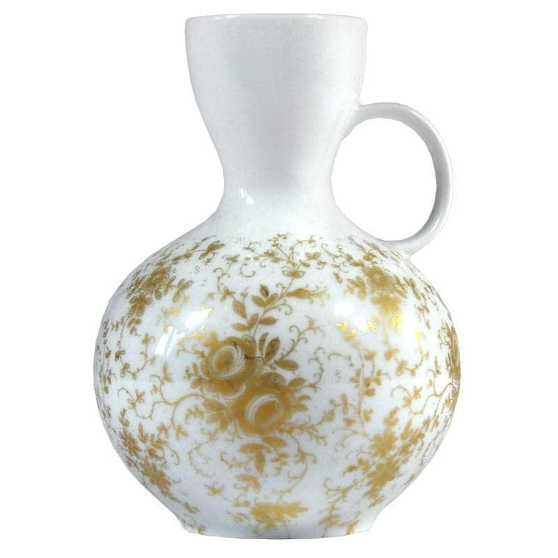 Wazon porcelanowy biały, złoty, Alboth & Kaiser, Niemcy, lata 70. - 318464