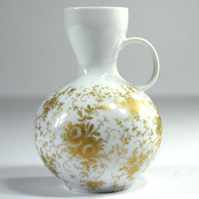 Wazon porcelanowy biały, złoty, Alboth & Kaiser, Niemcy, lata 70. - 318462