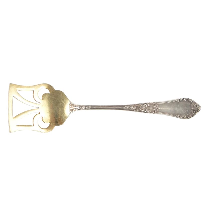 Fish Spoon, gilded metal, Fraget, Poland, 1930s