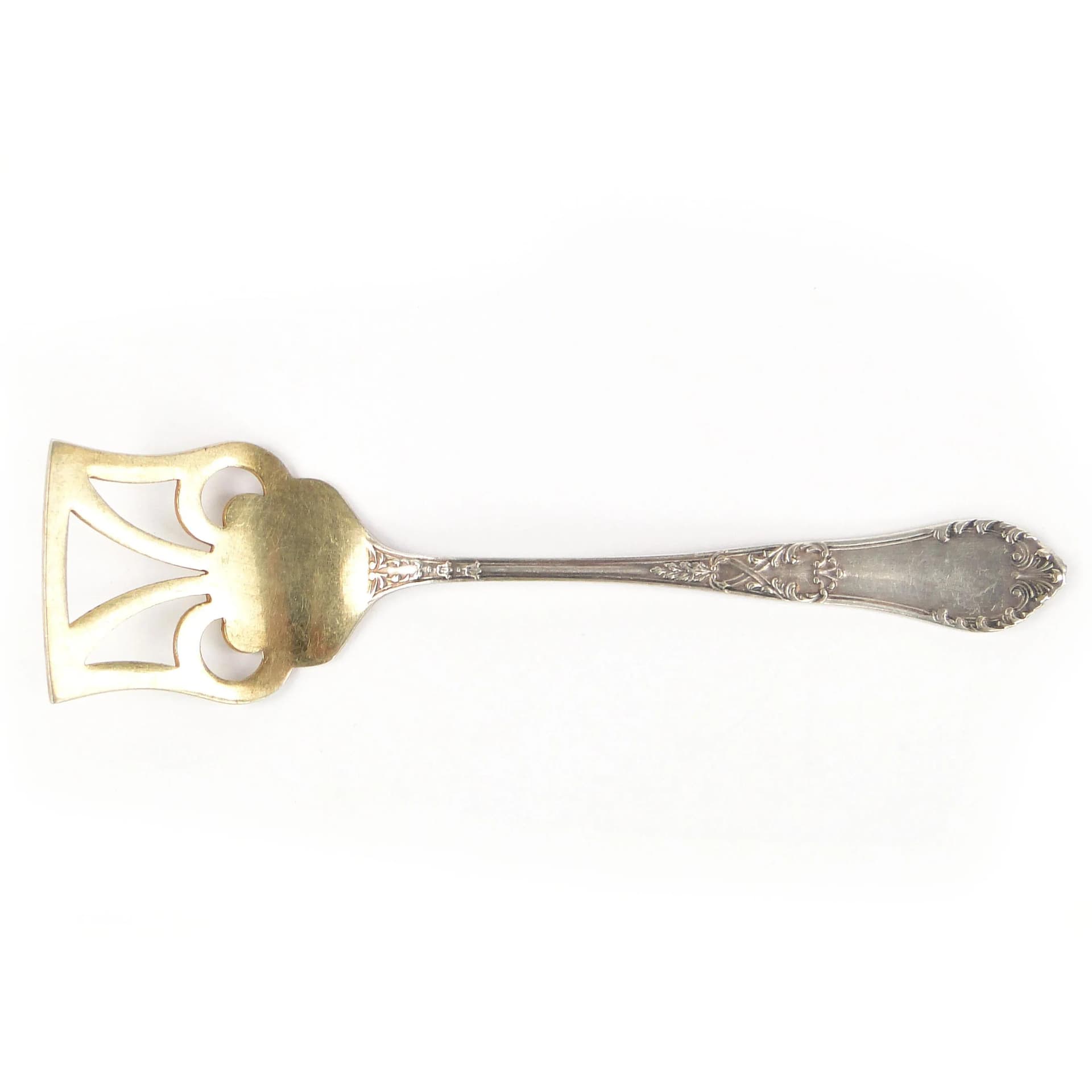 Fish Spoon, gilded metal, Fraget, Poland, 1930s - 23565
