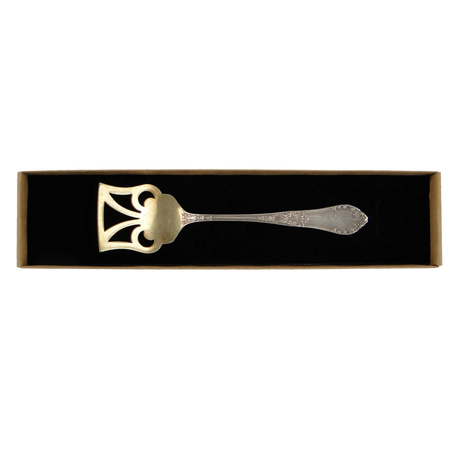 Fish Spoon, gilded metal, Fraget, Poland, 1930s - 23557
