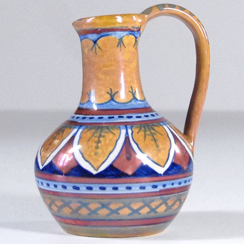 Wazonik majolika żółty, proj. L. Rubboli, Włochy, lata 20. - 319401