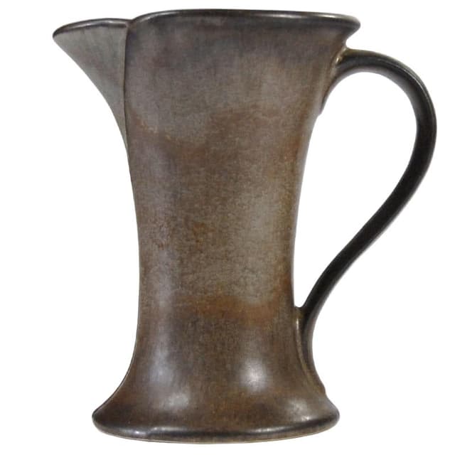 Wazon ceramiczny brązowy, Niemcy, lata 70. - WYMIARY