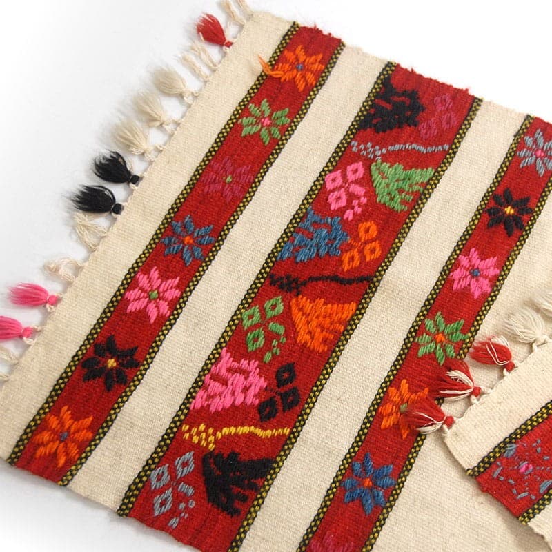 Decorative Folk Textile, beige, multicolor, Eastern Europe, 1970s - 319357