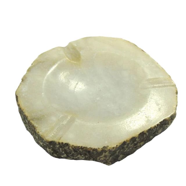 Popielnica alabaster kremowy, Włochy, lata 60. - WYMIARY