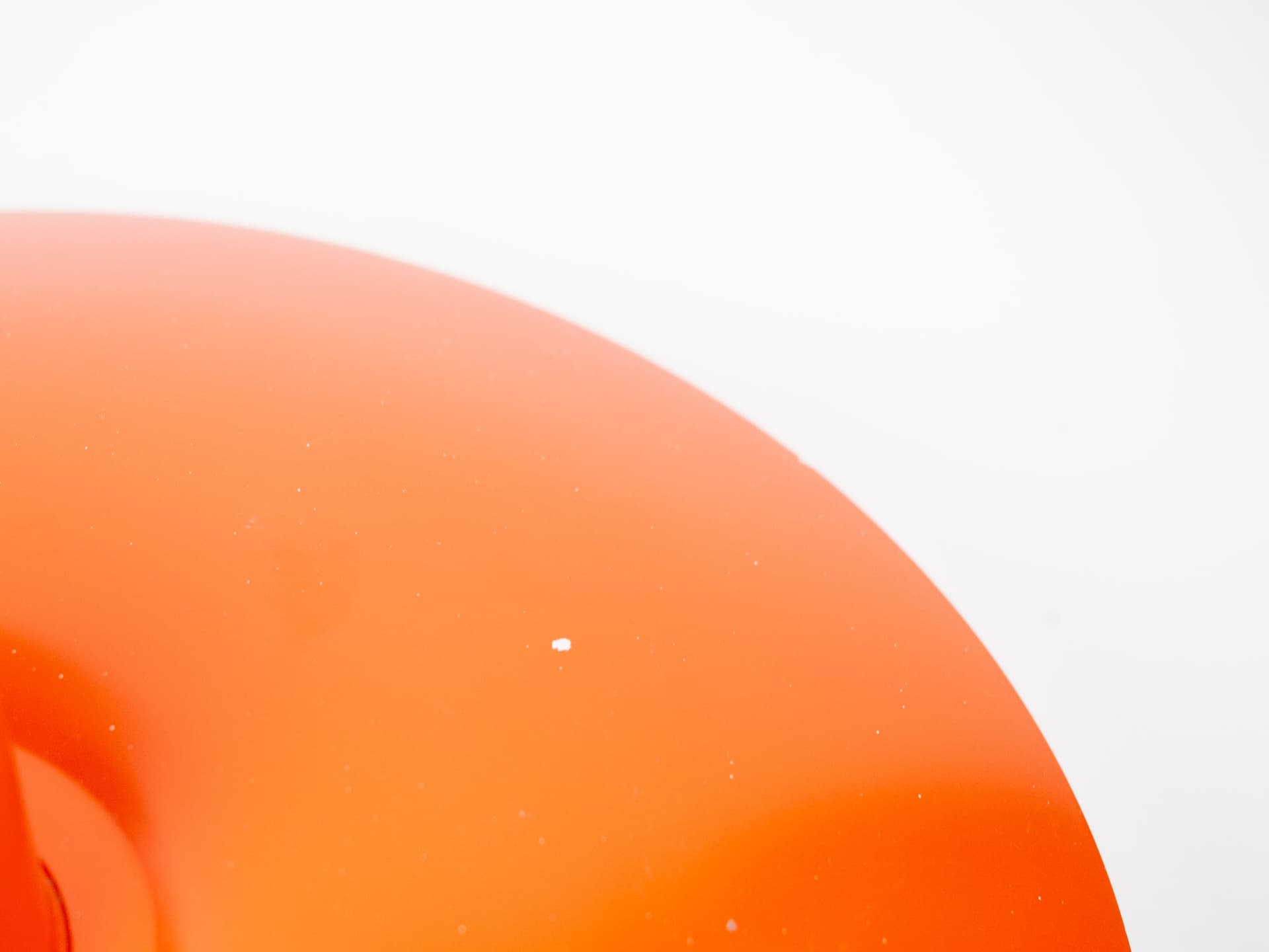 Pendant lamp PH 4/3, red orange, aluminum, by P. Henningsen, Louis Poulsen, Denmark, 1970s. - 319137