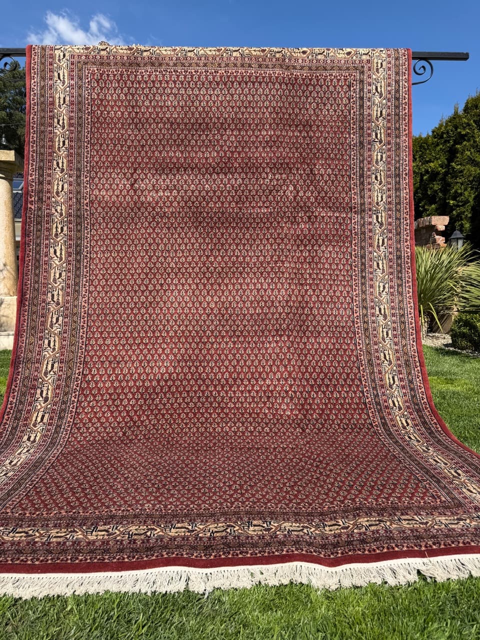 Rug Indo Mir 300x200 cm, burgundy, Kashmiri wool, India - 319173