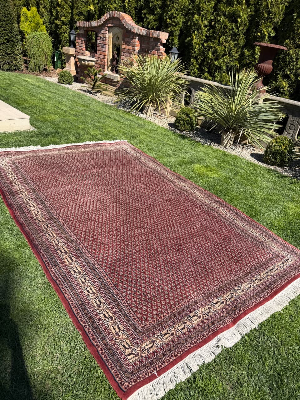 Rug Indo Mir 300x200 cm, burgundy, Kashmiri wool, India - 319178