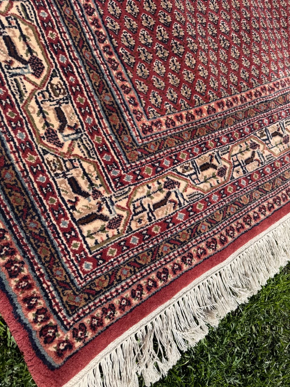 Rug Indo Mir 300x200 cm, burgundy, Kashmiri wool, India - 319175