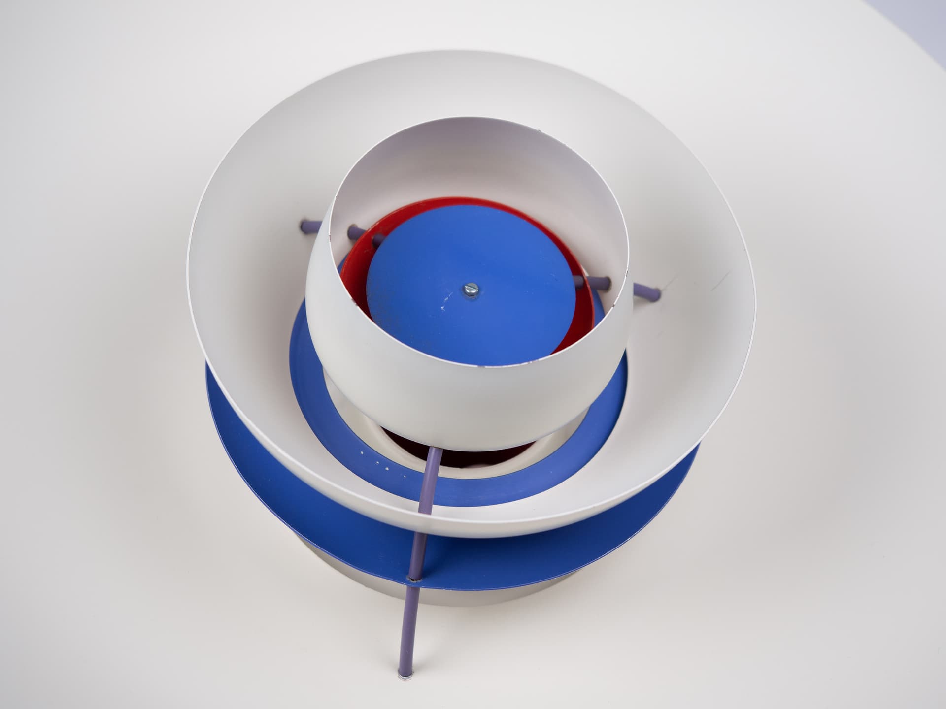 Pendant lamp PH 5, white, metal, by P. Henningsen, Louis Poulsen, Denmark, 1980s. - 319205