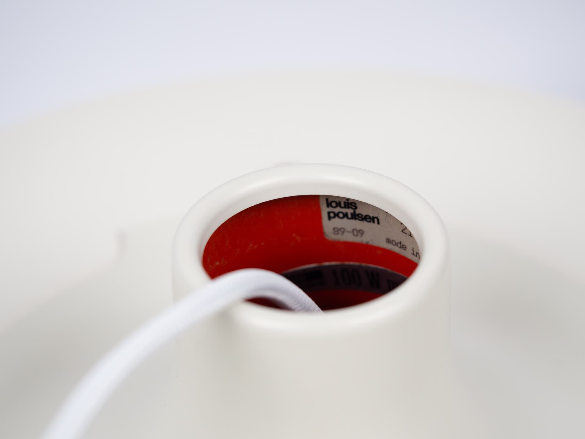 Pendant lamp PH 5, white, metal, by P. Henningsen, Louis Poulsen, Denmark, 1980s. - 319201