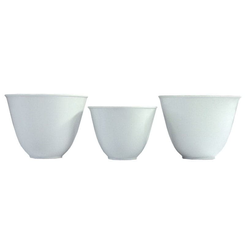 Zestaw trzech osłonek na doniczki, porcelana biała, Furstenberg, Niemcy, lata 80. - 319215
