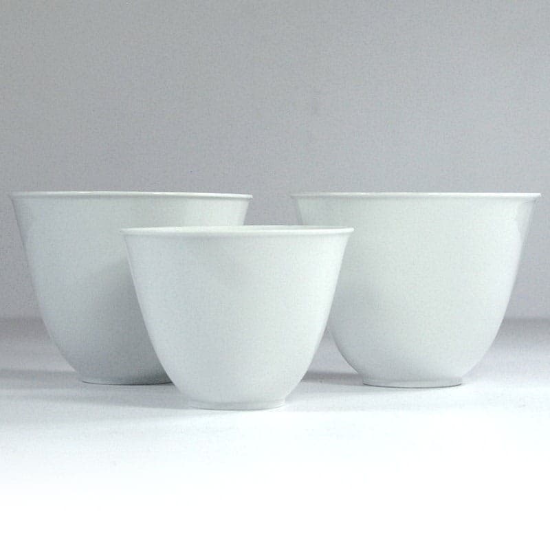 Zestaw trzech osłonek na doniczki, porcelana biała, Furstenberg, Niemcy, lata 80. - 319213