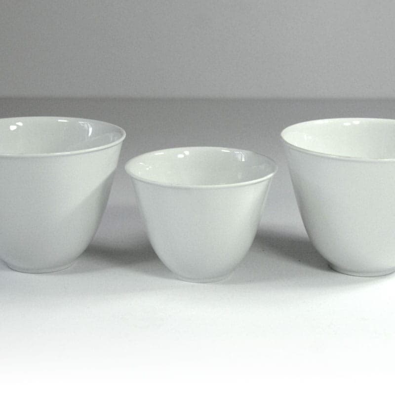 Zestaw trzech osłonek na doniczki, porcelana biała, Furstenberg, Niemcy, lata 80. - 319214
