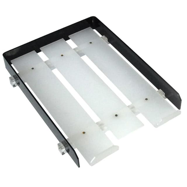 Desk organizer, black white transparent acrylic, 1980s. - DIMENSION