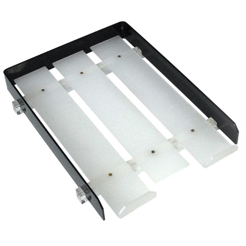 Desk organizer, black white transparent acrylic, 1980s.