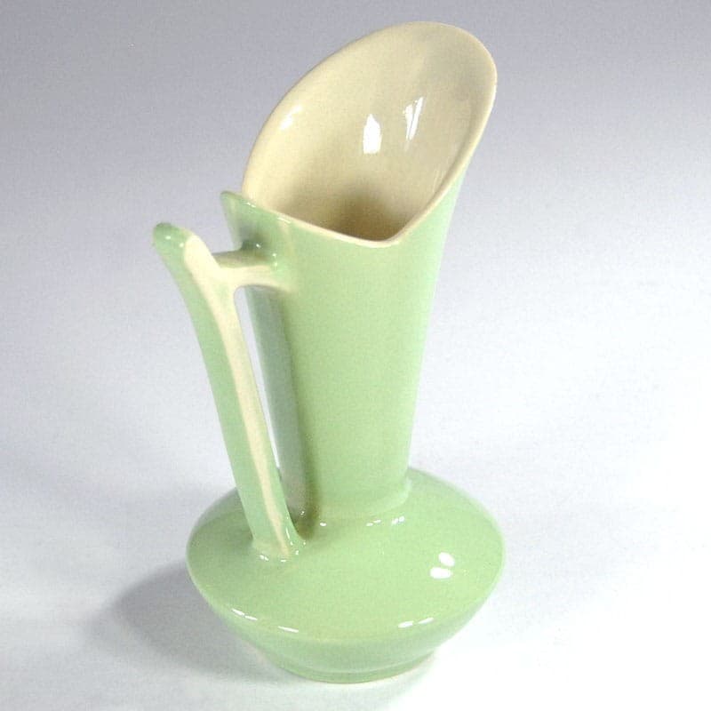 Wazon Art Deco, seledynowy, ceramika, Boch Freres, Belgia, lata 30. - 319637
