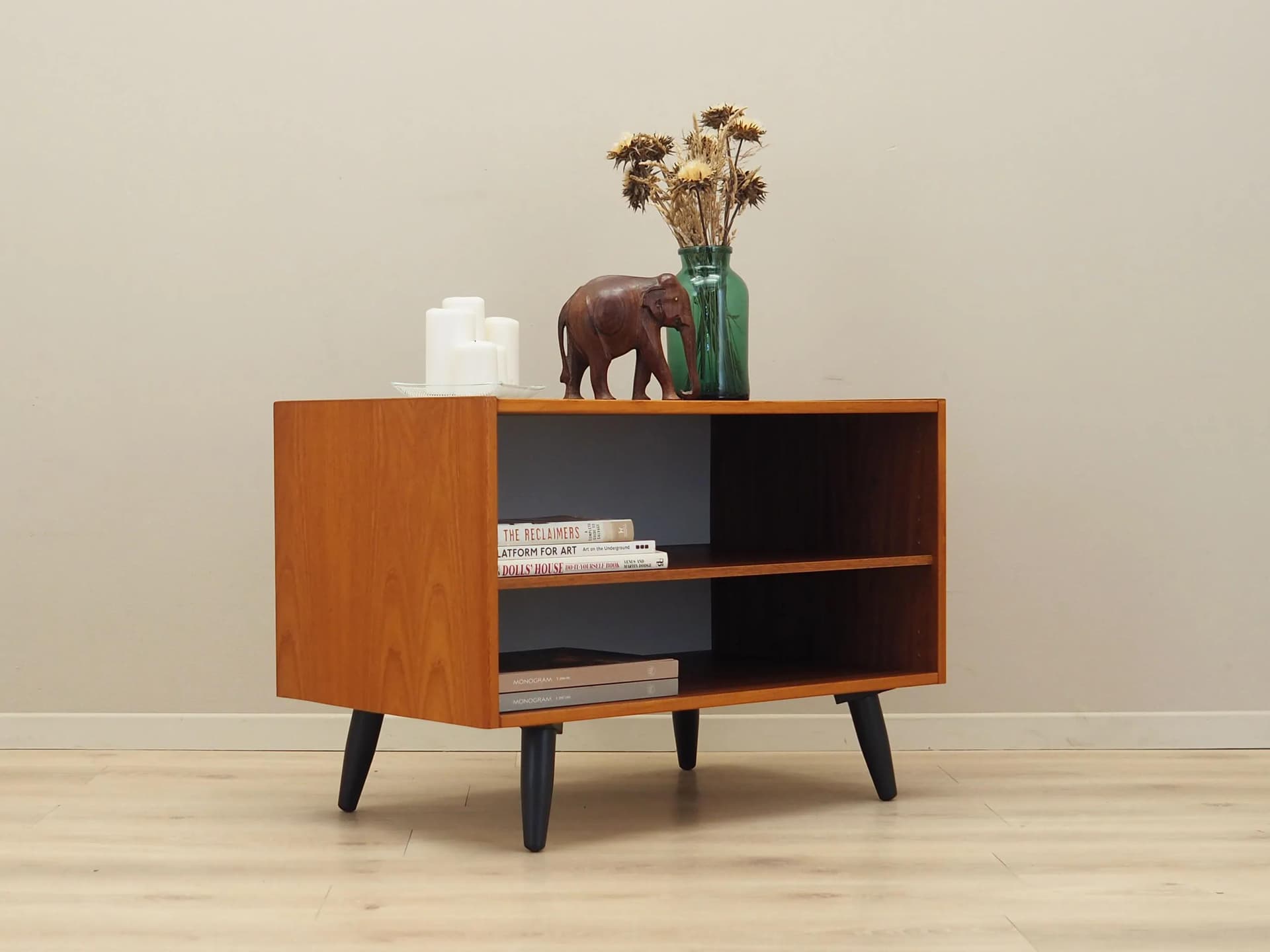 Regał, teak pomarańczowy, Dania, lata 70. - 23668