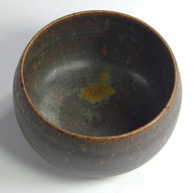 Miska ceramiczna, brązowy, ceramika, kamionka, proj. A. & P. Stougaard, Dania, lata 60. - 319557