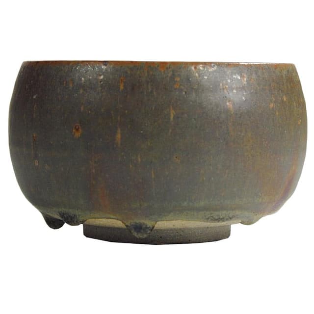 Miska ceramiczna, brązowy, ceramika, kamionka, proj. A. & P. Stougaard, Dania, lata 60. - WYMIARY