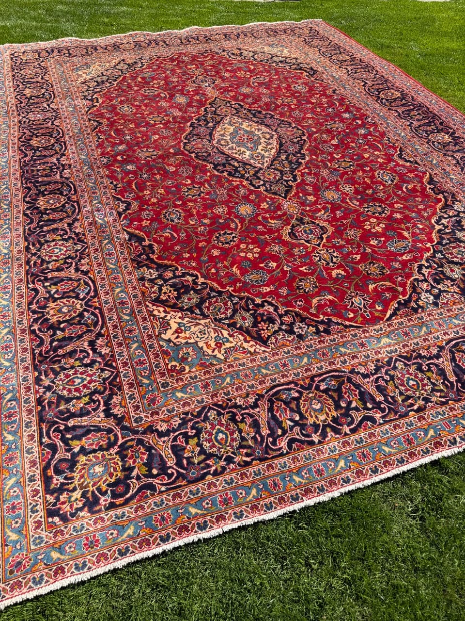 Rug Keshan, 400x290 cm, red, wool, Iran - 319529
