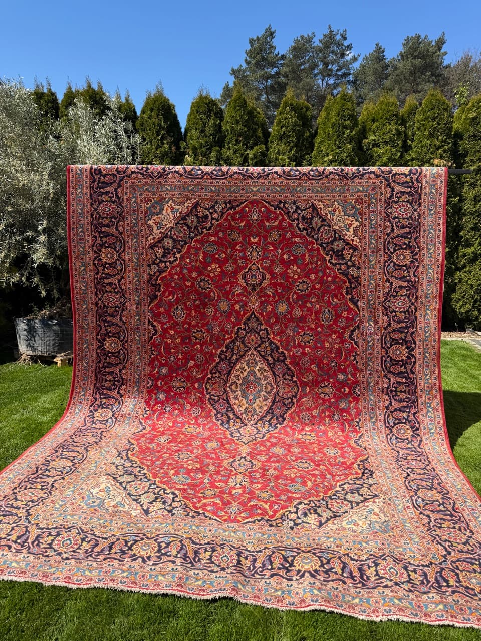 Rug Keshan, 400x290 cm, red, wool, Iran - 319519