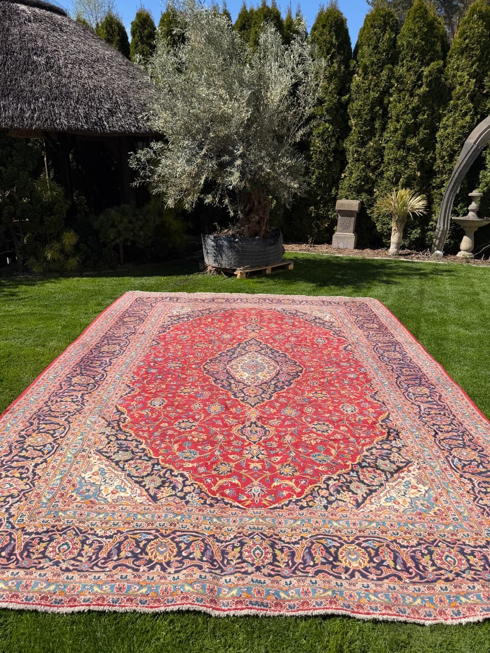Rug Keshan, 400x290 cm, red, wool, Iran - 319521