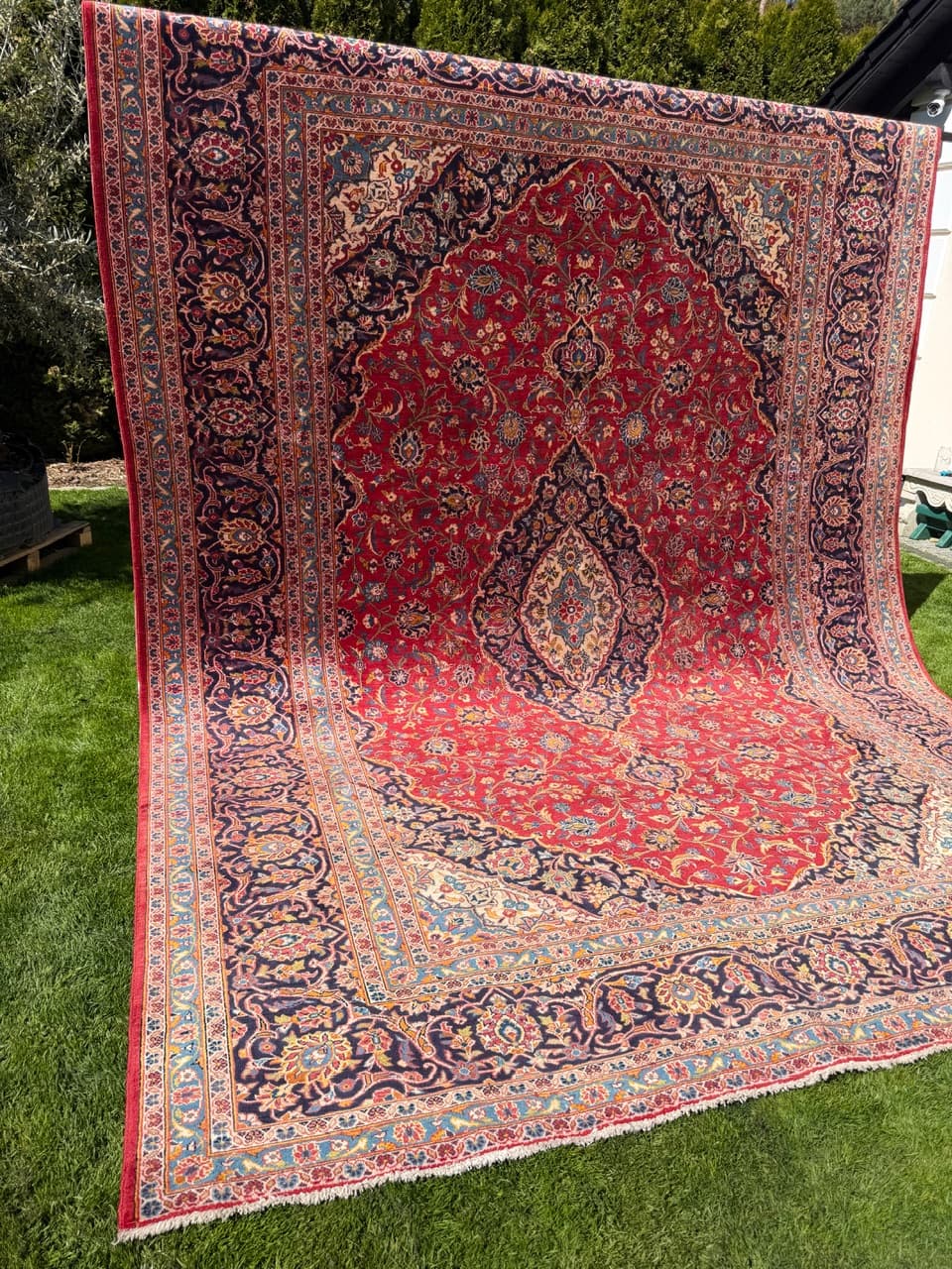 Rug Keshan, 400x290 cm, red, wool, Iran - 319523