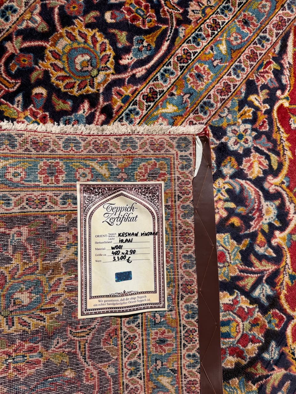 Rug Keshan, 400x290 cm, red, wool, Iran - 319520