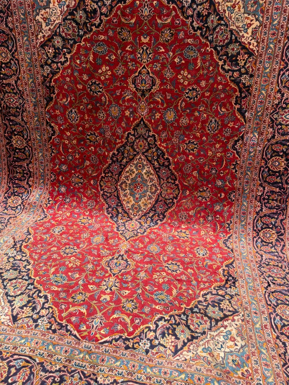 Rug Keshan, 400x290 cm, red, wool, Iran - 319526