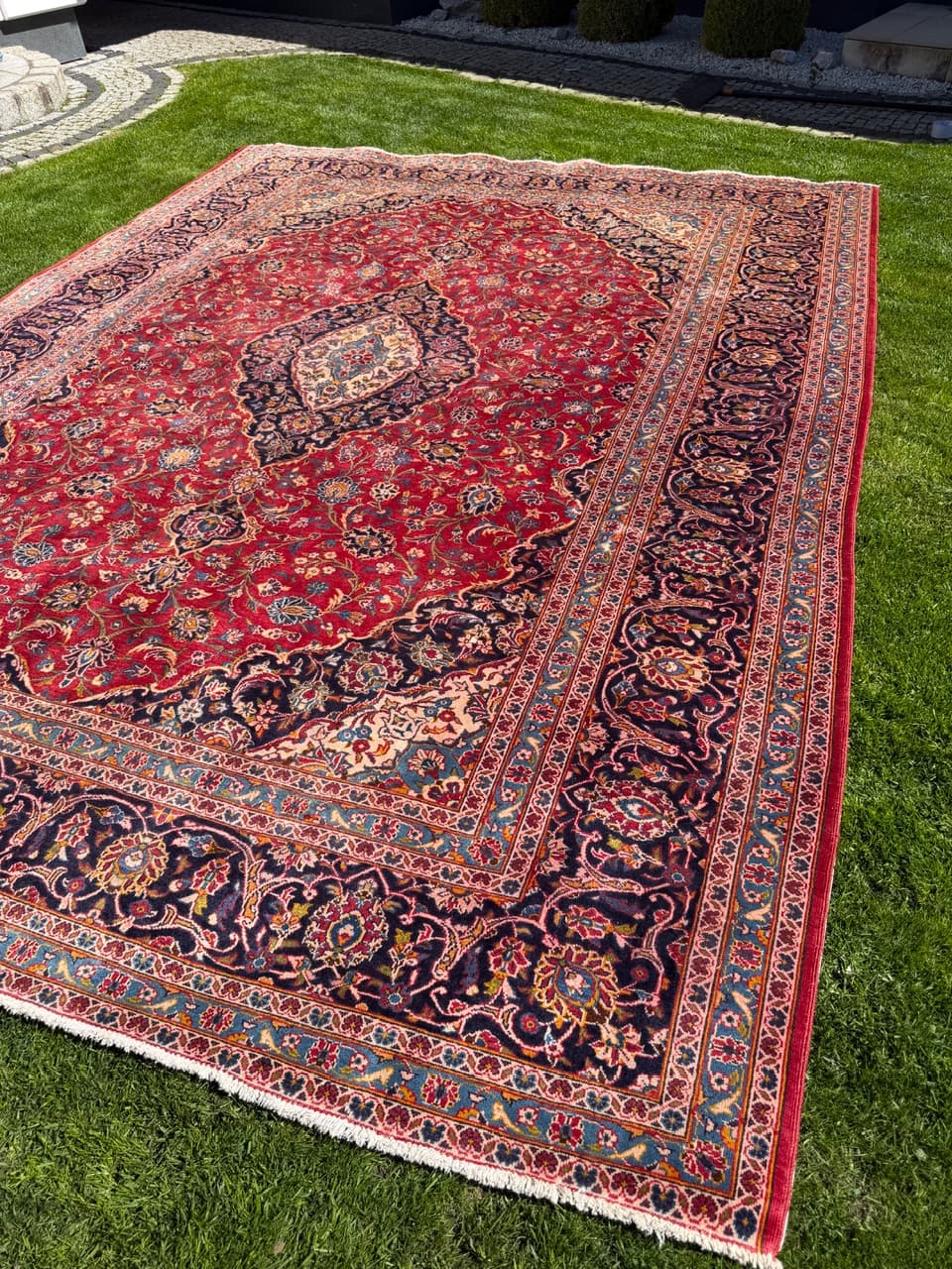 Rug Keshan, 400x290 cm, red, wool, Iran - 319530