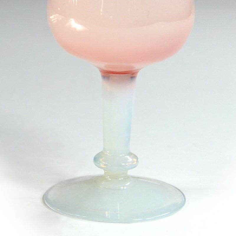Flakon Opaline, różowy biały, szkło, Włochy, lata 70. - 319881