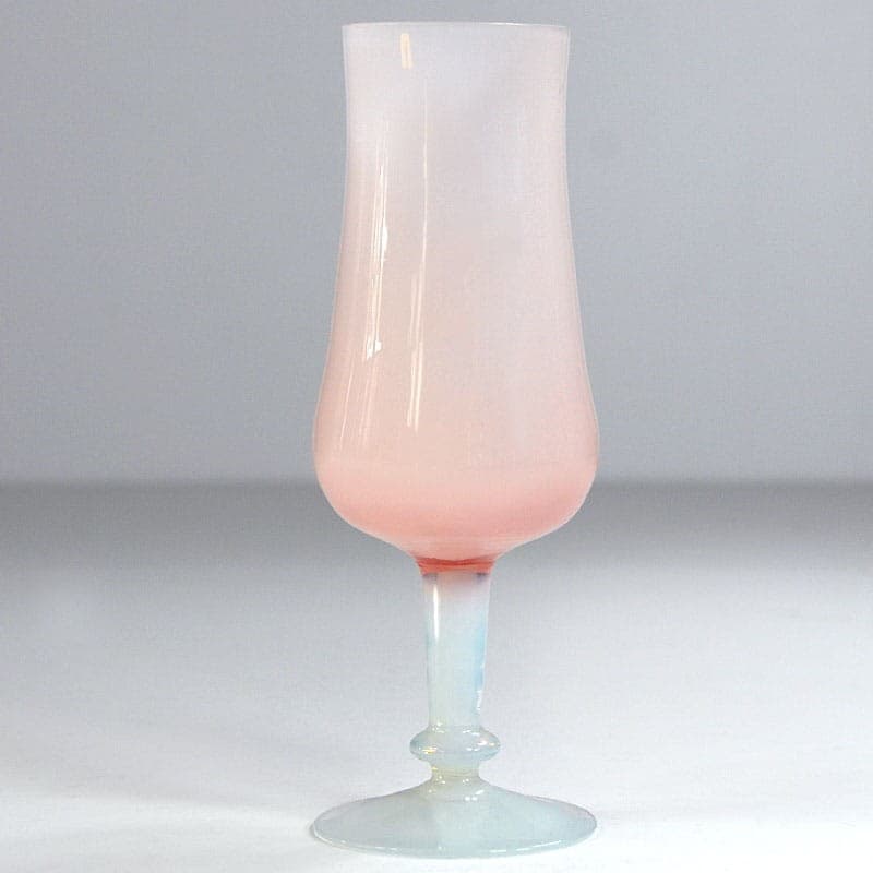 Flakon Opaline, różowy biały, szkło, Włochy, lata 70. - 319880
