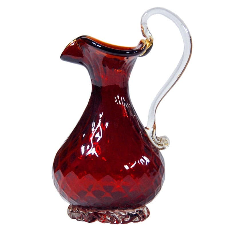 Wazonik szklany rubinowy, Murano, Włochy, lata 50. - 319774