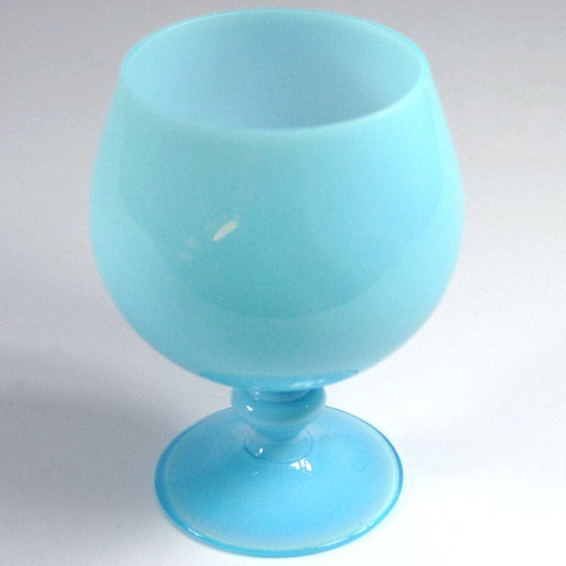 Wazon, błękitny, szkło, Francja, lata 60. - 319728