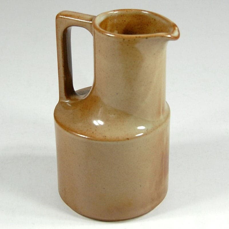 Wazon ceramiczny, brązowy, ceramika, Francja, lata 80. - 323442