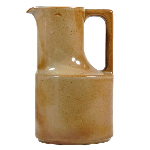 Wazon ceramiczny, brązowy, ceramika, Francja, lata 80. - WYMIARY