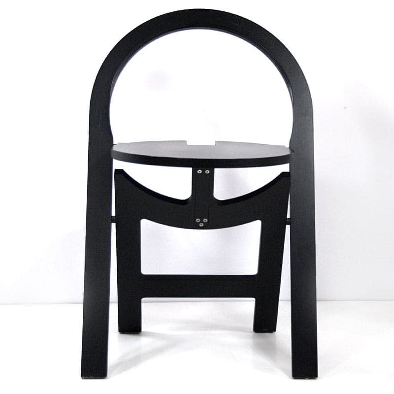 set of six folding chairs, black plywood, by P. Studsgarth, Denmark, 1990s. - 323326