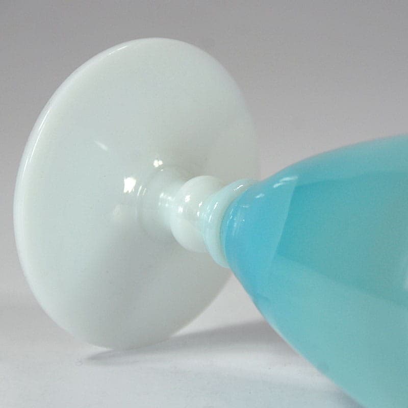 Wazon Opaline, niebieski biały, szkło, Włochy, lata 50. - 323302