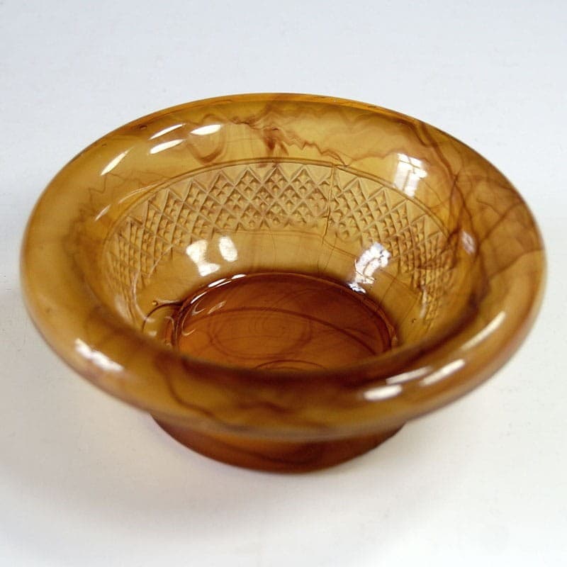 Miseczka Art Deco, szkło miodowy, Davidson, Wielka Brytania, lata 20. - 323201