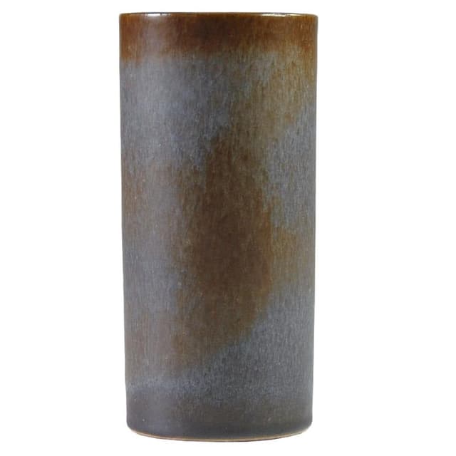 Wazon ceramiczny brązowy szaroniebieski, Strehla, Niemcy, lata 60. - WYMIARY