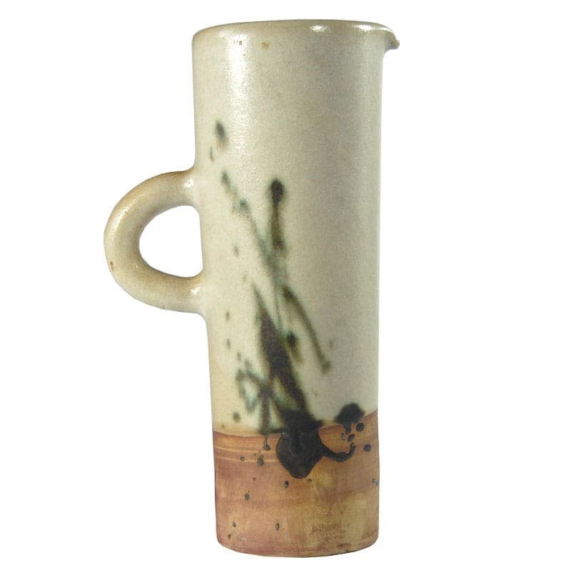 Dzban ceramiczny, beżowy brąz zielony czarny, ceramika, Dania, lata 60. - 323110