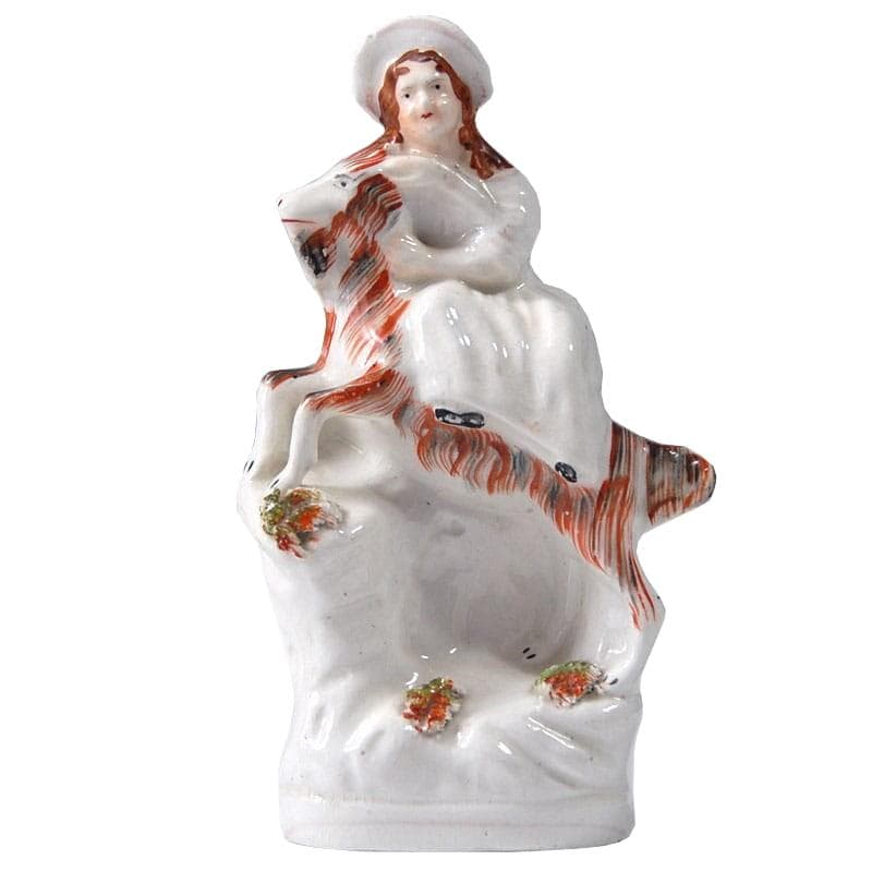 Mantelpiece Figurine, white ceramic, Staffordshire, United Kingdom, late 19th/early 20th c.