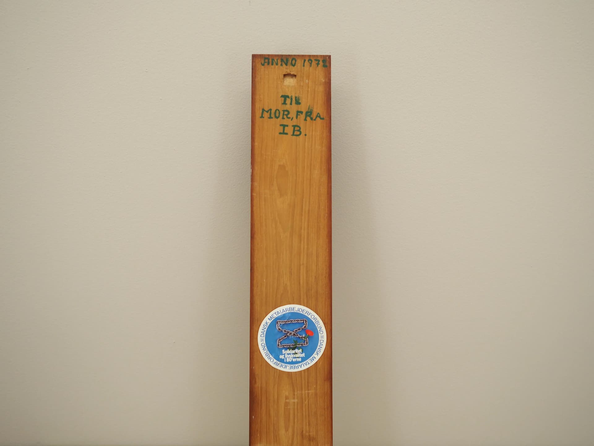 Ozdoba ścienna, drewno brązowy, Dania, lata 70. - 23656