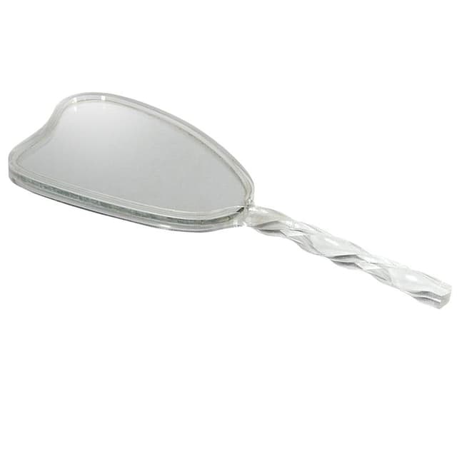 Hand Mirror, transparent acrylic glass, 1970s. - DIMENSION