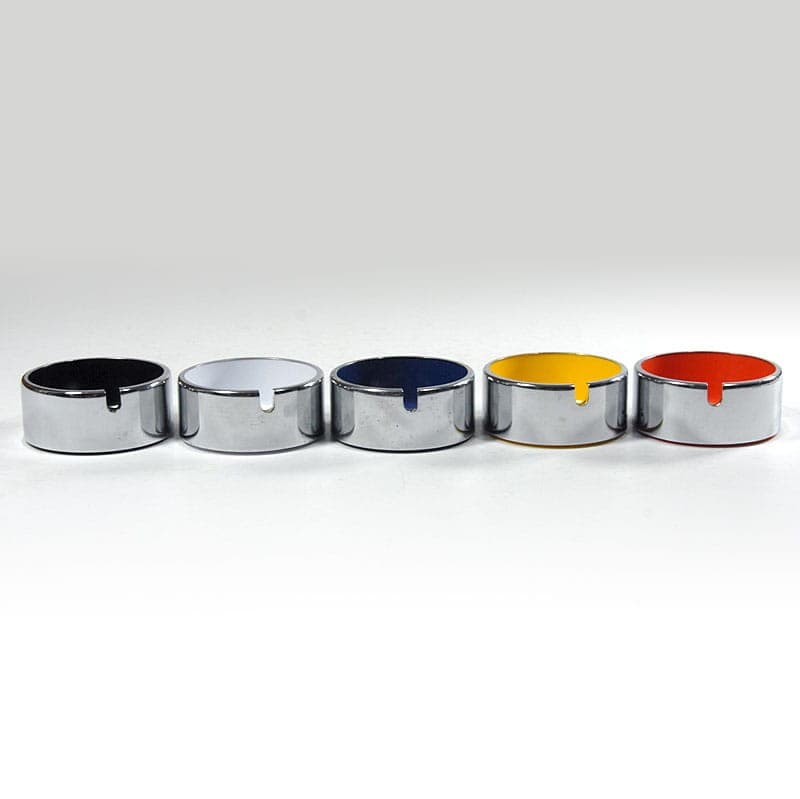 Zestaw popielniczek modułowych, styl Isamu Kenmochi, multicolor, plastik chromowany, lata 60. - 320904