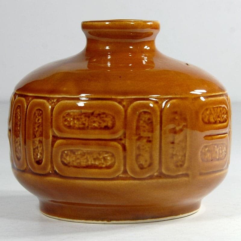 Wazon New Look, brązowy, porcelit, Bochnia, Polska, lata 70. - 320355