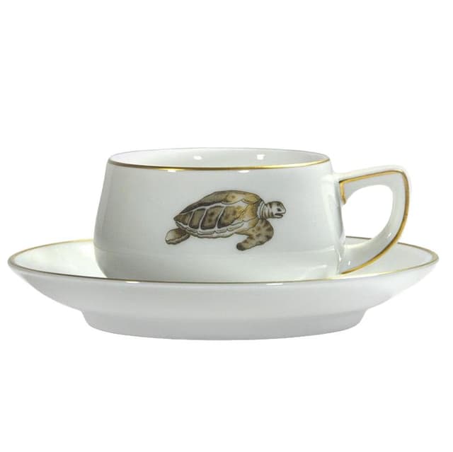 Filiżanka do espresso Lacroix, porcelana biała, złote detale, Rosenthal, Niemcy, lata 80. - WYMIARY