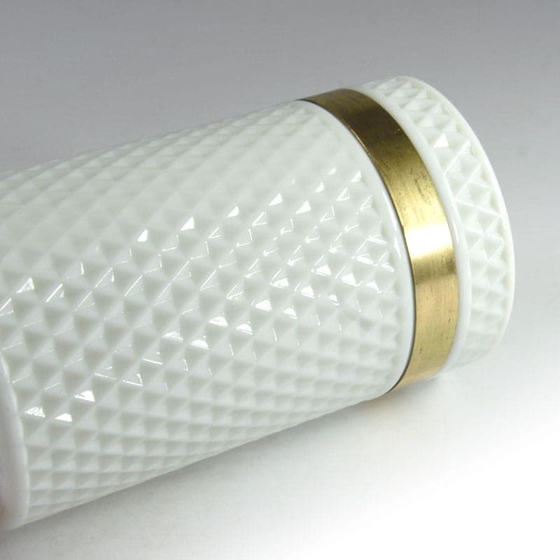 Glass container, white, glass, Belgium, 1970s. - 320263